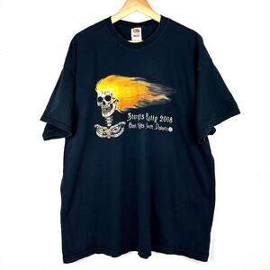 2008 Sturgis Rally Bike Week Graphic T-Shirt Black Men's Size‎ 2X Made In USA